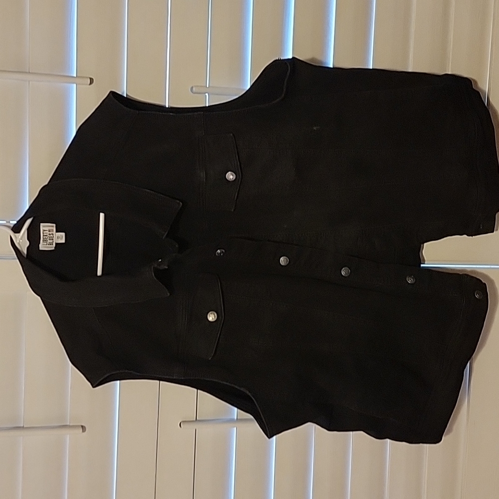 Black Jean Vest Mens 3XL